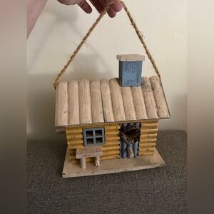 Rustic Yellow and Blue Birdhouse